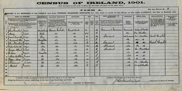 Joyces - 1901 Census